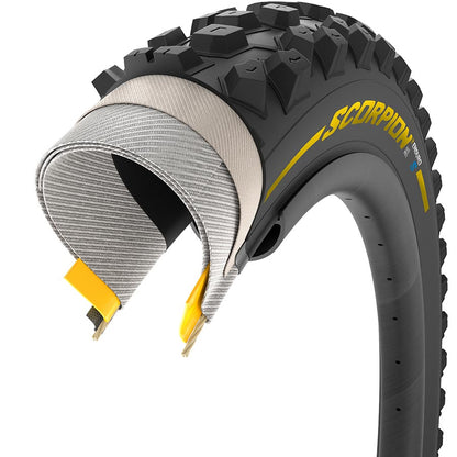Pirelli, Scorpion Enduro S, Mountain Tire, 29''x2.40, Folding, Tubeless Ready, SmartGRIP Gravity, HardWALL, 60TPI, Yellow
