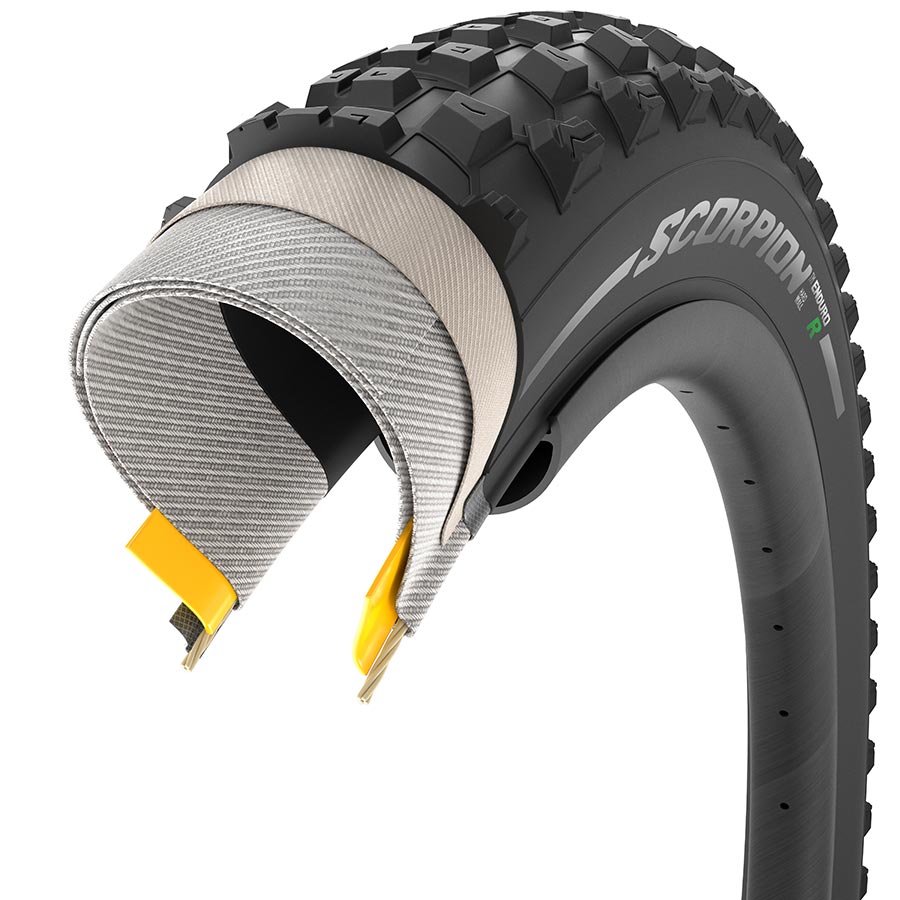 Pirelli, Scorpion Enduro R, Mountain Tire, 27.5x2.60, Folding, Tubeless Ready, SmartGRIP, HardWALL, 60TPI, Black