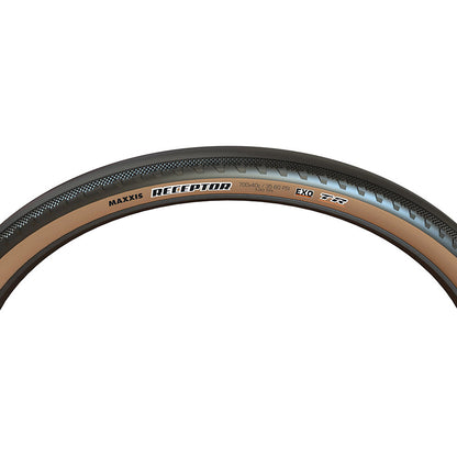 Maxxis, Receptor, Gravel Tire, 700x40C, Folding, Tubeless Ready, HYPR-X, EXO, 120TPI, Tanwall