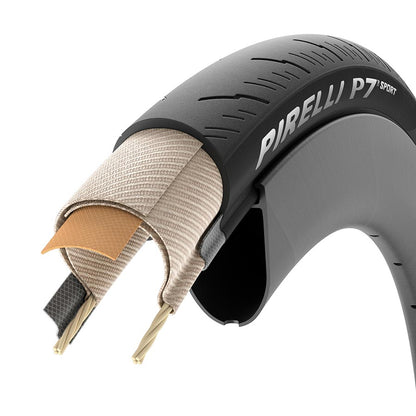 Pirelli, P7 Sport, Road Tire, 700x28C, Folding, Clincher, PRO, TechBELT, Black