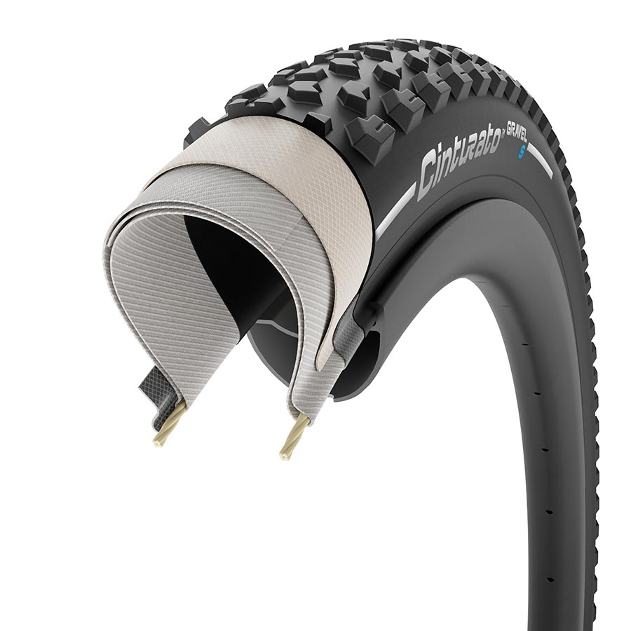 Pirelli, Cinturato GRAVEL S, Gravel Tire, 700x45C, Black