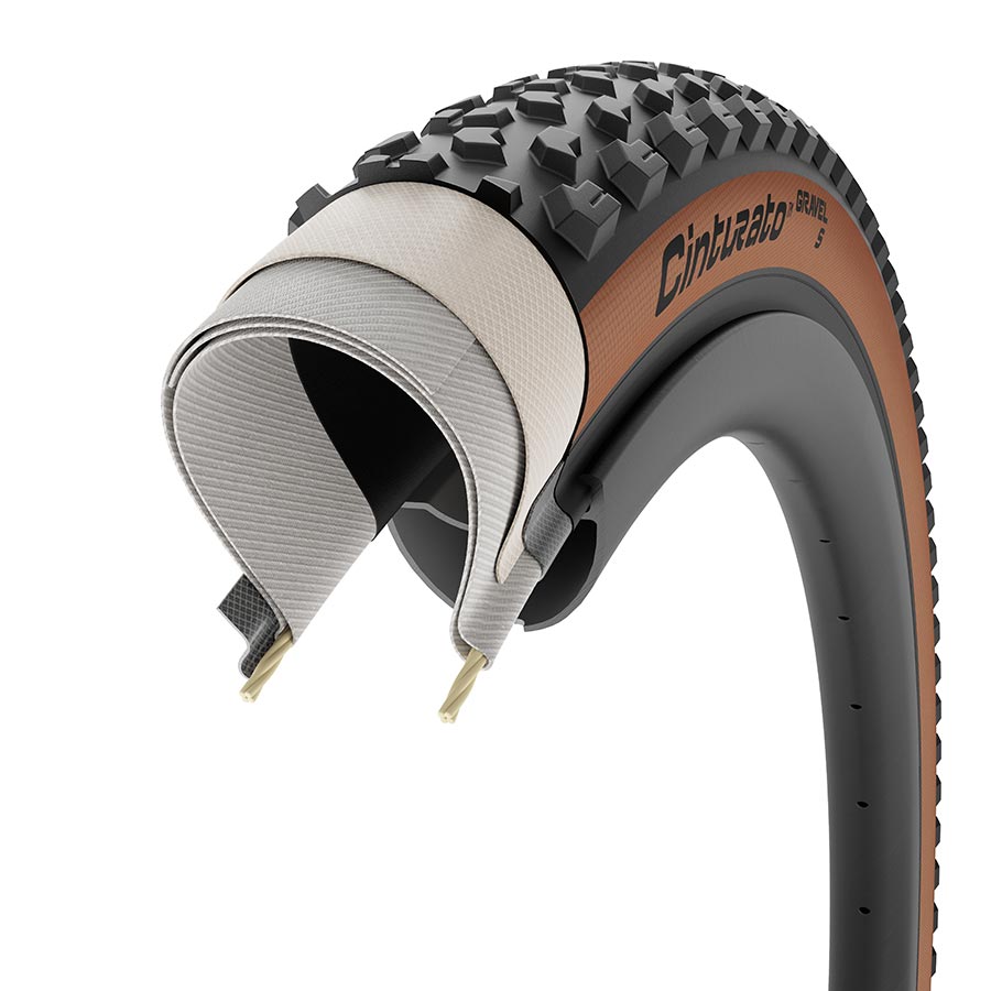 Pirelli, Cinturato GRAVEL S, Gravel Tire, 700x45C, Tanwall