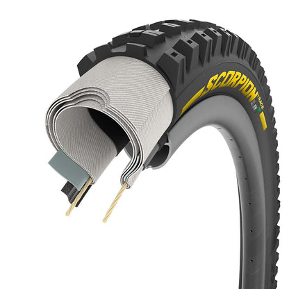 Pirelli, Scorpion Race Enduro T, Mountain Tire, 29"x2.50, Folding, Tubeless Ready, SmartEVO DH, DualWALL, 60TPI, Black