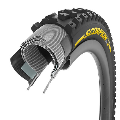 Pirelli, Scorpion Race DH M, Mountain Tire, 29"x2.50, Folding, Tubeless Ready, SmartEVO DH, DualWALL, 60TPI, Black