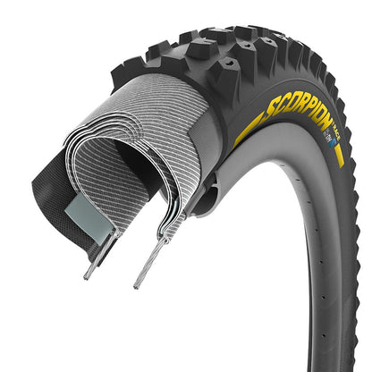 Pirelli, Scorpion Race DH S, Mountain Tire, 29"x2.50, Folding, Tubeless Ready, SmartEVO DH, DualWALL, 60TPI, Black