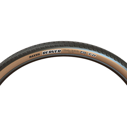Maxxis, Reaver, Gravel Tire, 700x40C, Folding, Tubeless Ready, HYPR-X, EXO, 120TPI, Tanwall