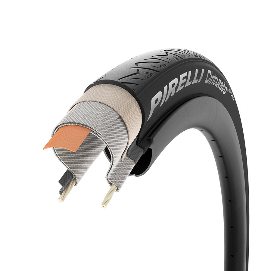 Pirelli, Cinturato Sport, Road Tire, 700x28C, Folding, Clincher, PRO, TechWALL+, 60, Black