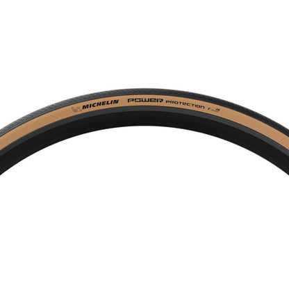 Michelin, POWER PROTECTION, Road Tire, 700x28C, Folding, Tubeless Ready, MAGI-X, 3x120, Tanwall
