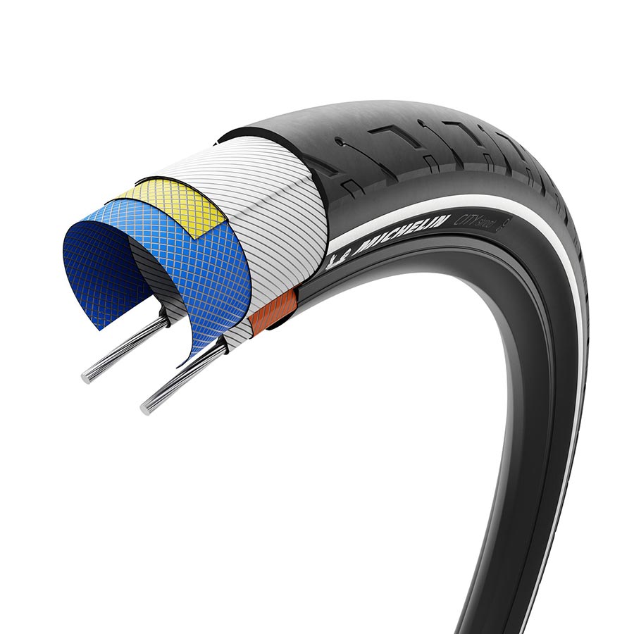 Michelin, City Street, Road Tire, 700x35C, Wire, Clincher, MAGI-X, Black