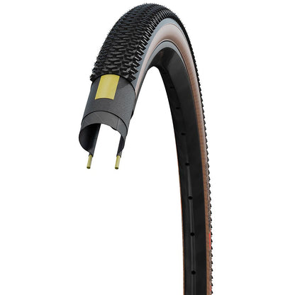 Schwalbe, G-One R Pro, Gravel Tire, 28x1.70, Folding, Tubeless Ready, Addix Race, V-Guard, 67TPI, Transparent Sidewall