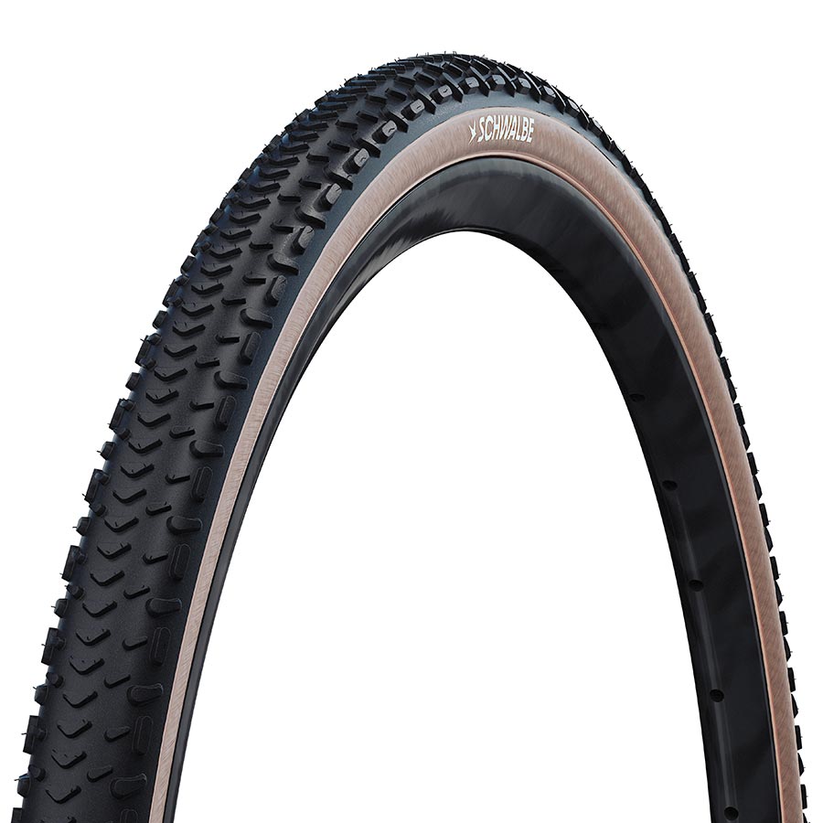 Schwalbe, G-One RX Pro, Gravel Tire, 28x1.70, Folding, Tubeless Ready, V-Guard, Transparent Sidewall