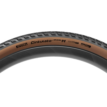 Pirelli, Cinturato Gravel M HP-Line, Gravel Tire, 700x45C, Folding, Tubeless Ready, SmartEVO GR, ProWALL Gravel, 120TPI, Tanwall
