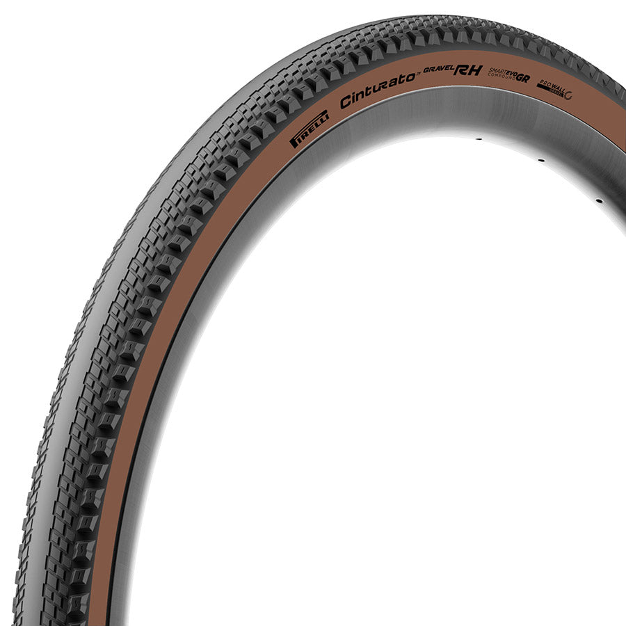 Pirelli, Cinturato Gravel RH HP-Line, Gravel Tire, 700x40C, Folding, Tubeless Ready, SmartEVO GR, ProWALL Gravel, 120TPI, Tanwall