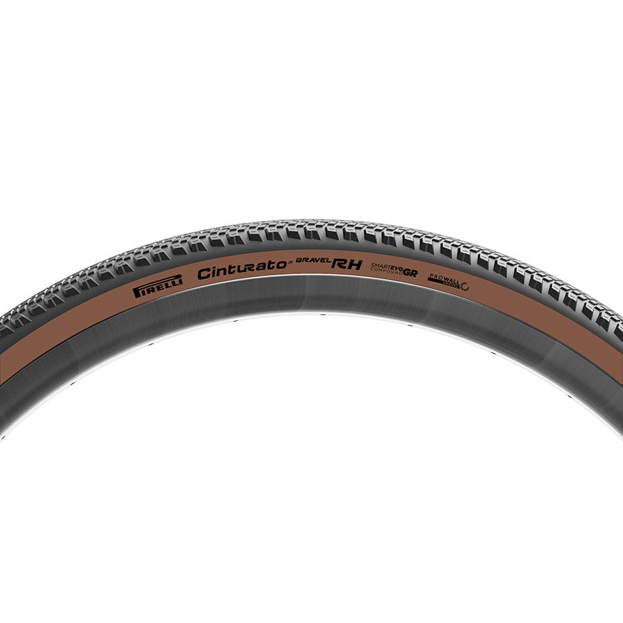 Pirelli, Cinturato Gravel RH HP-Line, Gravel Tire, 700x40C, Folding, Tubeless Ready, SmartEVO GR, ProWALL Gravel, 120TPI, Tanwall