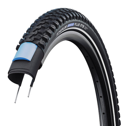 Schwalbe, Marathon Plus MTB, Hybrid Tire, 29"x2.35, Wire, Clincher, Addix, SmartGuard, TwinSkin, Reflex, 67TPI, Black