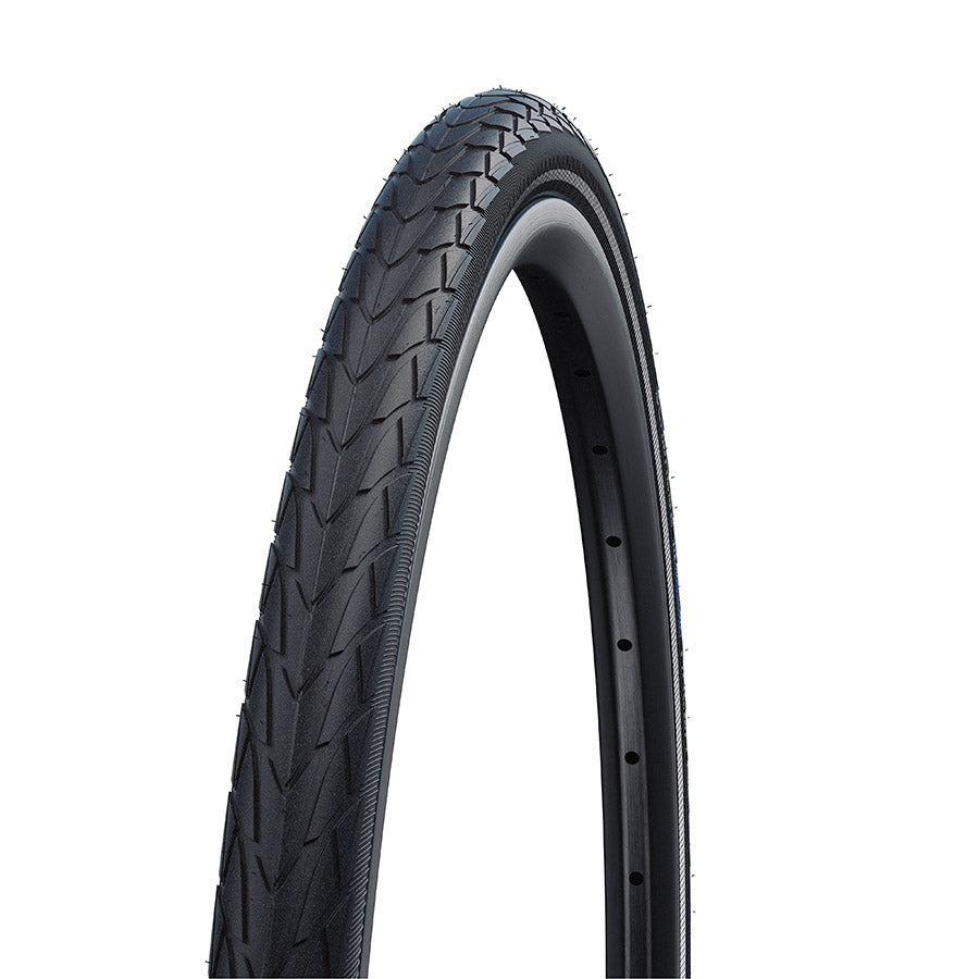 Schwalbe, Marathon Racer, Hybrid Tire, 26''x1.50, Wire, Clincher, Addix Green, RaceGuard, Reflex, 67TPI, Black