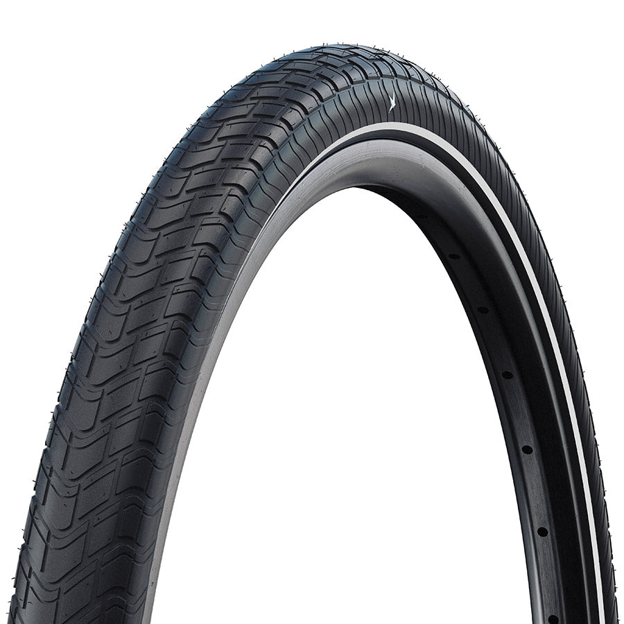 Schwalbe, Motion Big Apple, Hybrid Tire, 24''x2.00, Wire, Clincher, Addix Green, RaceGuard, Reflex, 67TPI, Black