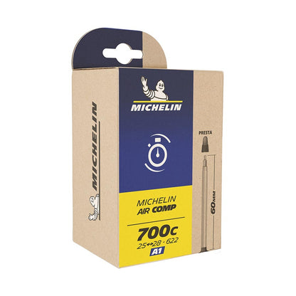 Michelin, Aircomp Ultralight Butyl, Tube, Presta, Length: 48mm, 700C, 33-46C