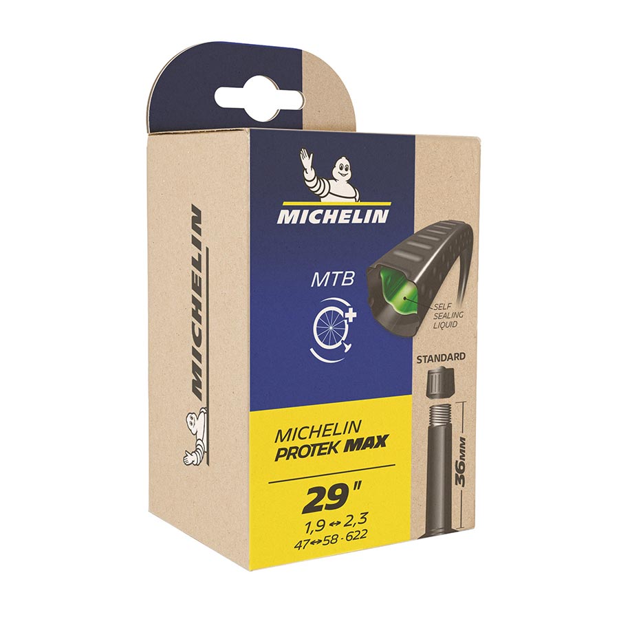 Michelin, Protek Max, Tube, Schrader, Length: 48mm, 700C, 33-46C