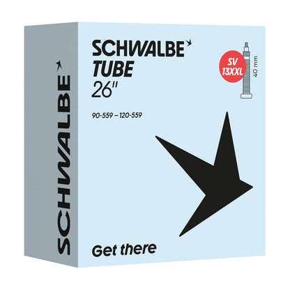 Schwalbe, Presta, Tube, Presta, Length: 40mm, 26'', 3.50-4.70