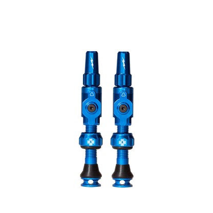Muc-Off, Big Bore Lite Medium, Tubeless Valve, Presta, 35mm, Blue, Pair