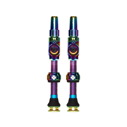 Muc-Off, Big Bore Lite Large, Tubeless Valve, Presta, 45mm, Iridescent, Pair