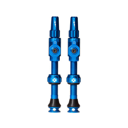 Muc-Off, Big Bore Lite Large, Tubeless Valve, Presta, 45mm, Blue, Pair