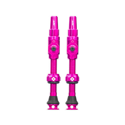 Muc-Off, Big Bore Lite Large, Tubeless Valve, Presta, 45mm, Pink, Pair