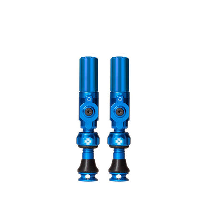 Muc-Off, Big Bore Hybrid Small, Tubeless Valve, Hybrid, 30mm, Blue, Pair