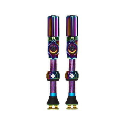 Muc-Off, Big Bore Hybrid Large, Tubeless Valve, Hybrid, 45mm, Iridescent, Pair