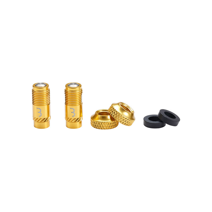 BBB Cycling, BTI-165 CoreCap, Tubeless Valve, Gold, Pair