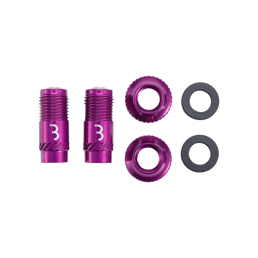 BBB Cycling, BTI-165 CoreCap, Tubeless Valve, Purple, Pair