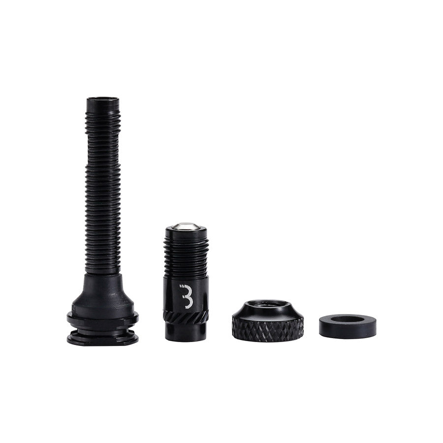BBB Cycling, BTI-166 Valve CoreCap, Tubeless Valve, 40mm, Black, Pair