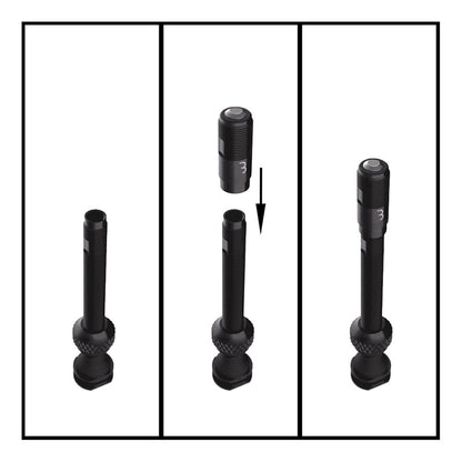 BBB Cycling, BTI-166 Valve CoreCap, Tubeless Valve, 40mm, Black, Pair