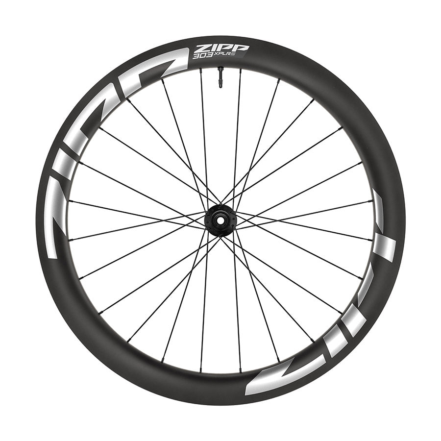 Zipp, 303 XPLR S B1, Wheel, Front, 700C / 622, Holes: 24, 12mm TA, 100mm, Disc Center Lock, White Graphic B1