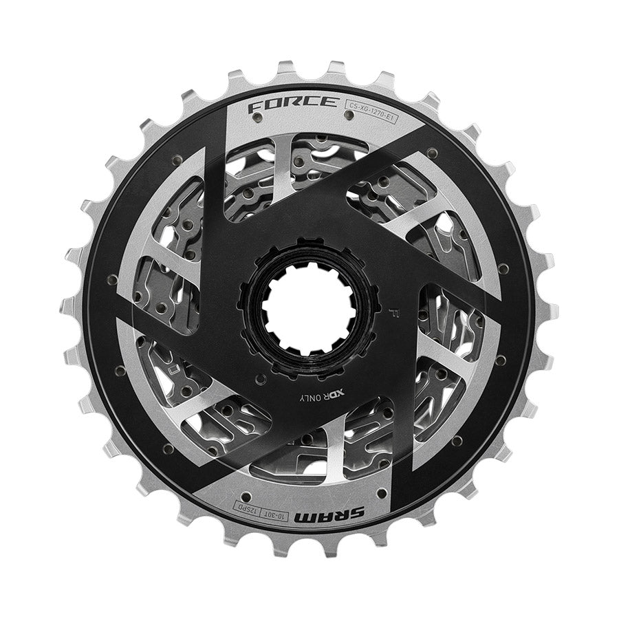 SRAM, XG-1270 E1, Cassette, Silver, Speed: 12, 10-30T, XD-R