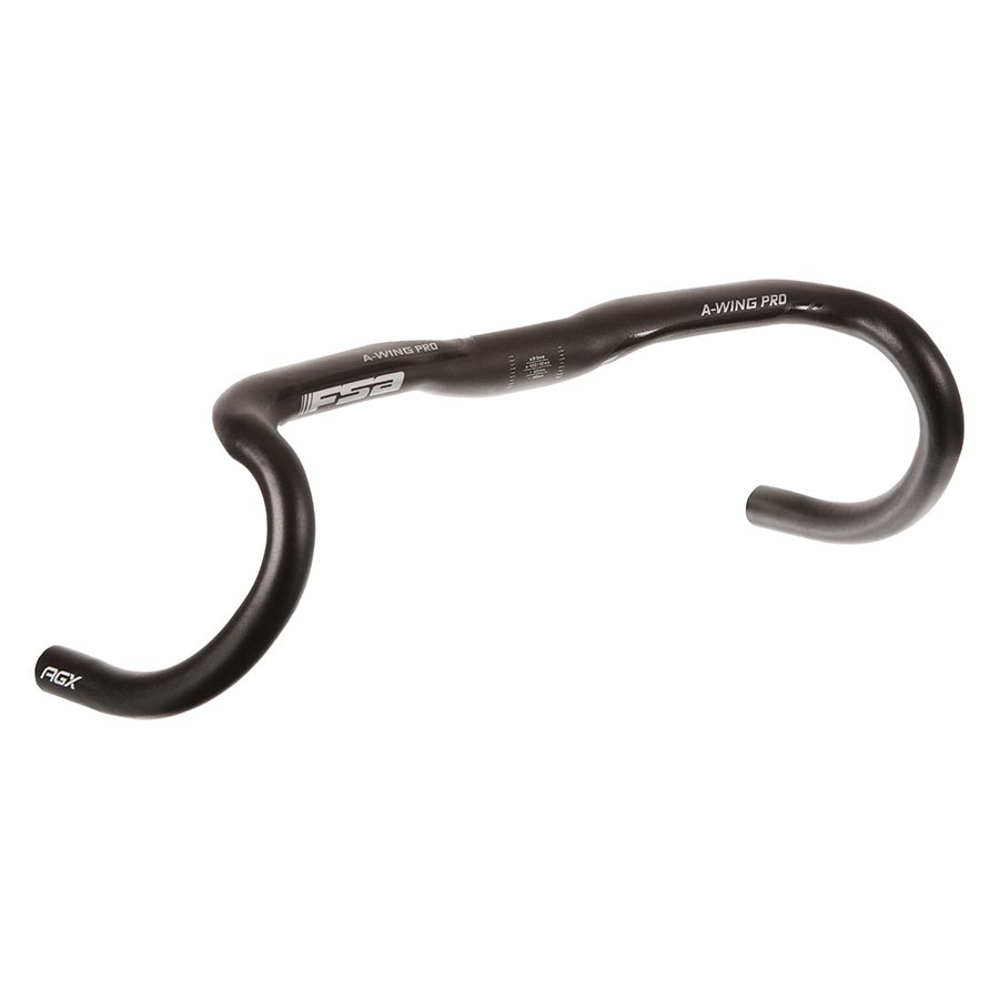 FSA, A-Wing Pro AGX, Drop Handlebar, Diameter: 31.8mm, 460mm, Drop: 120mm, Reach: 80mm, Black