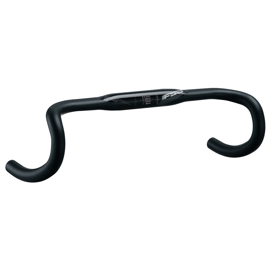 FSA, Energy Super Compact, Drop Handlebar, Diameter: 31.8mm, 360mm, Drop: 120mm, Reach: 70mm, Black