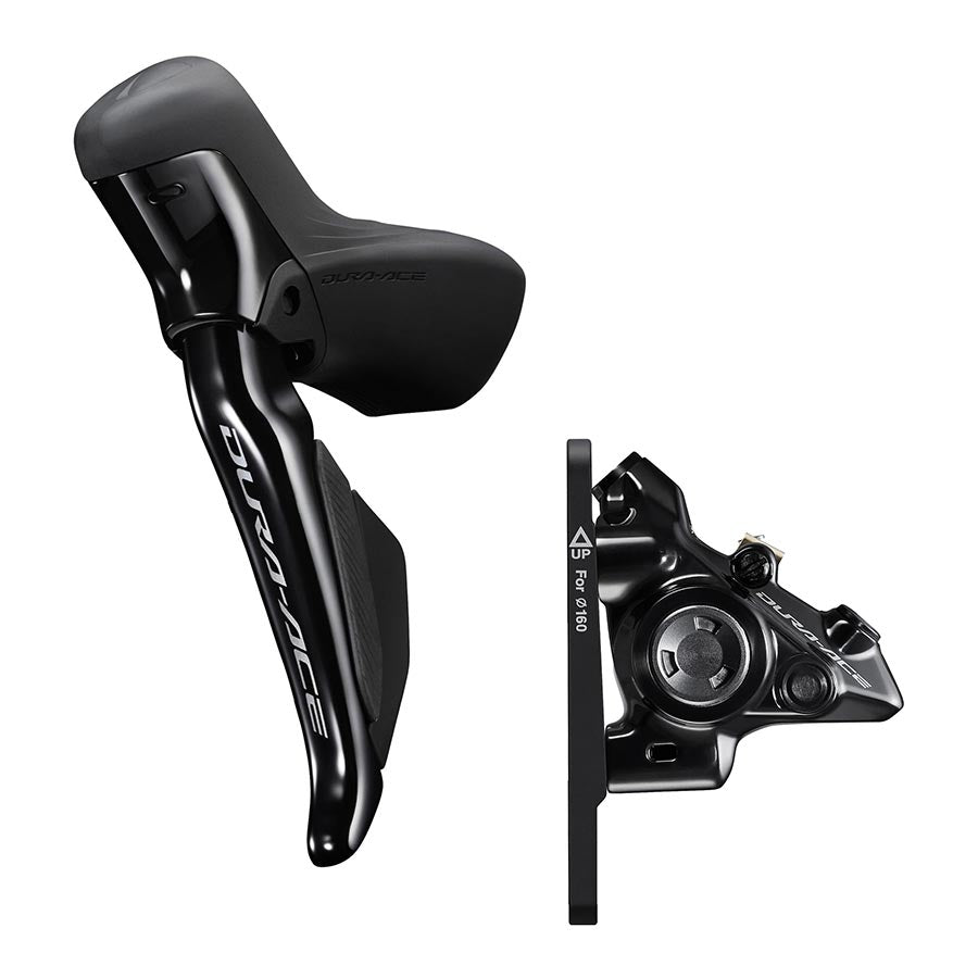 Shimano, Dura Ace Di2 ST-R9270 / BR-R9270, Road Hydraulic Disc Brake, Front, Flat mount, 140 or 160mm (not included), 175g, Black, IR9270DLF6SC100E