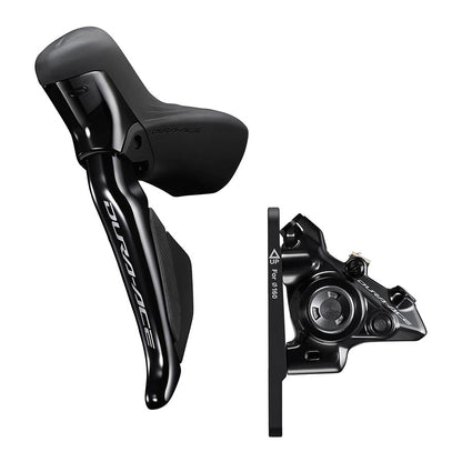 Shimano, Dura Ace Di2 ST-R9270 / BR-R9270, Road Hydraulic Disc Brake, Front, Flat mount, 140 or 160mm (not included), 175g, Black, IR9270DLF6SC100F