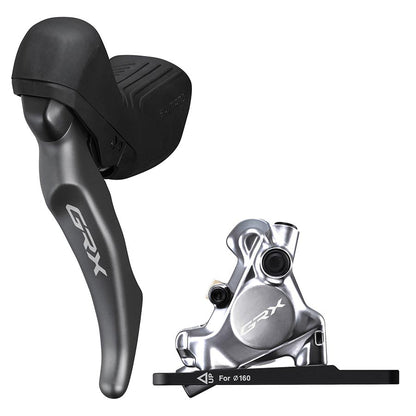 Shimano, GRX BL-RX820/ BR-RX820, Road Hydraulic Disc Brake, Front, Flat mount, 140 or 160mm (not included)