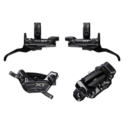 Shimano, XT BL-M8200 / BR-M8220 Kit, MTB Hydraulic Disc Brake, Front and Rear, Post mount, Disc: Not included, Black, IBRM8220UPGKIT1