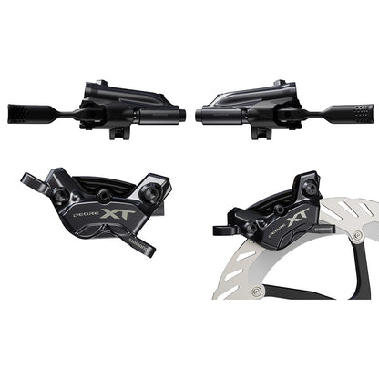 Shimano, XT BL-M8200 / BR-M8220 Kit, MTB Hydraulic Disc Brake, Front and Rear, Post mount, Disc: Not included, Black, IBRM8220UPGKIT1