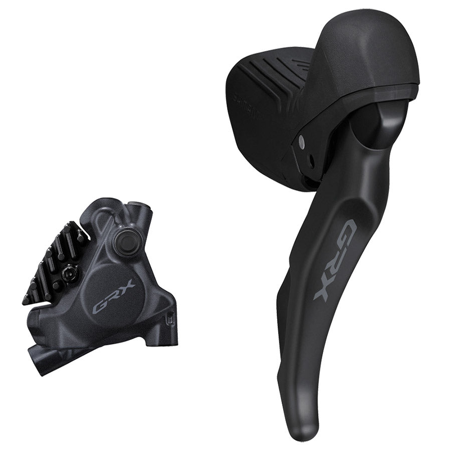 Shimano, GRX ST-RX610/BL-RX610/BR-RX410, Road Hydraulic Disc Brake, Rear, Flat mount, 160mm (not included), Black, IRX6103DRRDSC170A