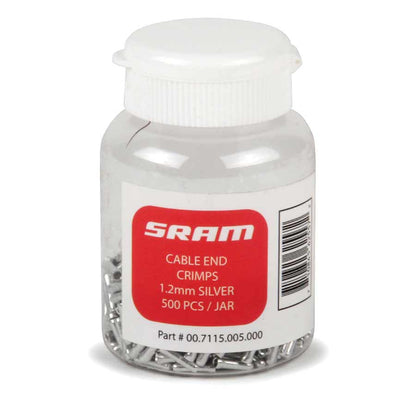 SRAM, JAR OF 500 PITSTOP 1.2mm SHIFT CABLE ENDS - SILVER