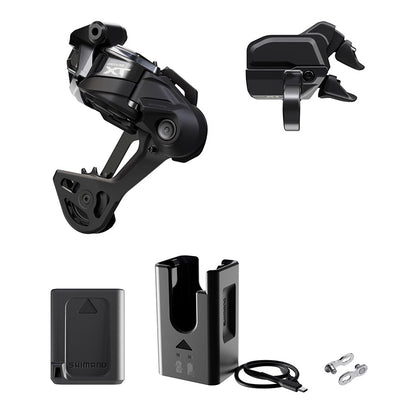 Shimano, Deore XT Di2 RD-M8250 Kit, Rear Derailleur, Speed: 12, Cage: SGS, Black, clamp band, IGPM8250UPG01