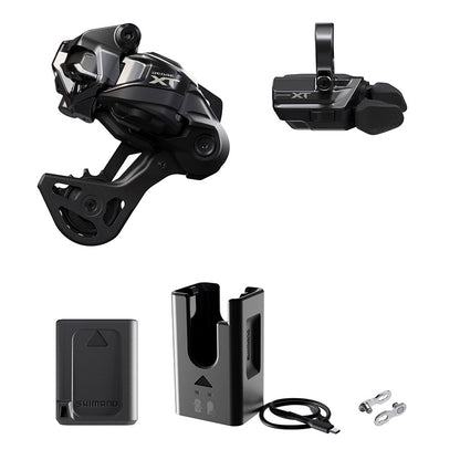Shimano, Deore XT Di2 RD-M8250 Kit, Rear Derailleur, Speed: 12, Cage: GS, Black, clamp band, IGPM8250UPG03