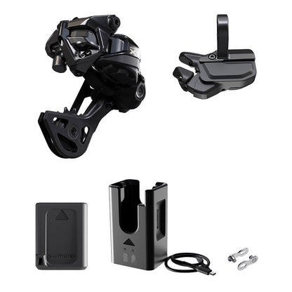 Shimano, Deore XT Di2 RD-M8250 Kit, Rear Derailleur, Speed: 12, Cage: GS, Black, clamp band, IGPM8250UPG03