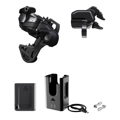 Shimano, Deore XT Di2 RD-M8250 Kit, Rear Derailleur, Speed: 12, Cage: GS, Black, clamp band, IGPM8250UPG03