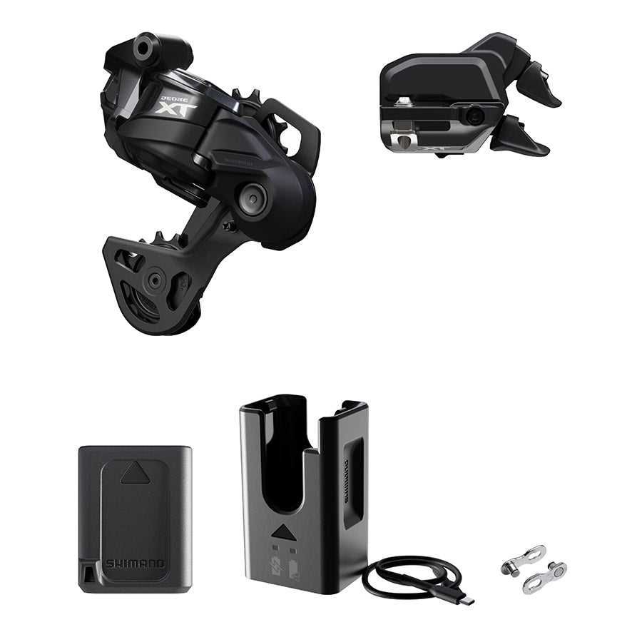 Shimano, Deore XT Di2 RD-M8250 Kit, Rear Derailleur, Speed: 12, Cage: GS, Black, I-Spec EV, IGPM8250UPG04